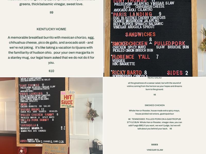 Good Grief! Menu