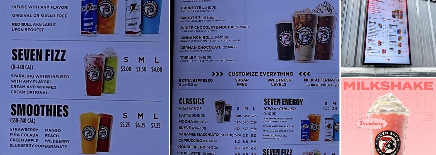 7 Brew Coffee Menu