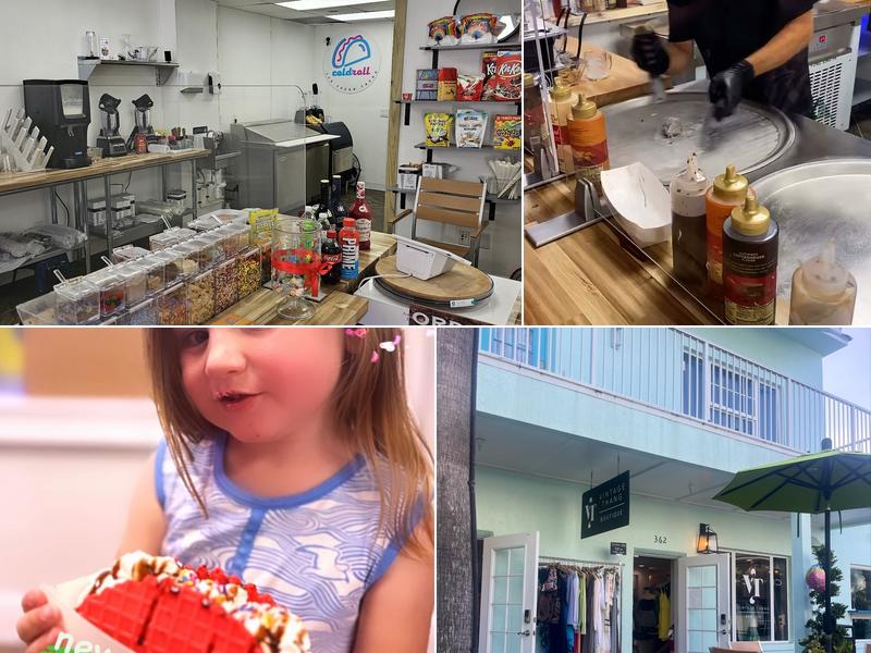 Cold roll ice cream taco