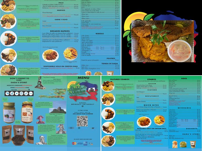 Dada's Kitchen Menu
