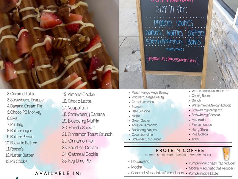 555 Nutrition Menu