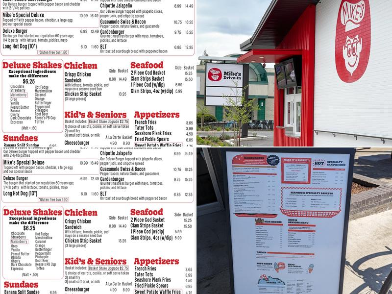 Mikes Drive-In Menu