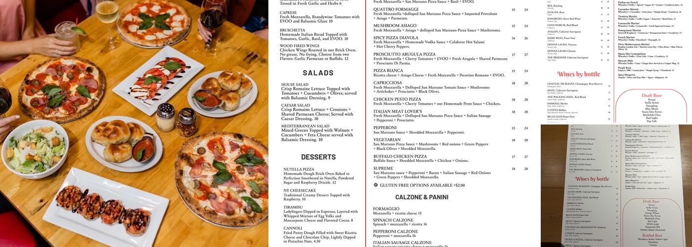 Calabria Brick Oven Pizzeria - Goodlettsville Menu