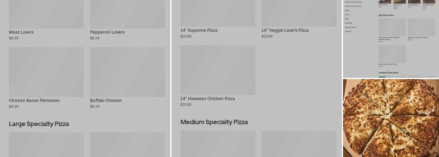 Pizza Hut Menu