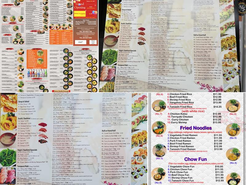 Tamashi Ramen (American Fork) Menu