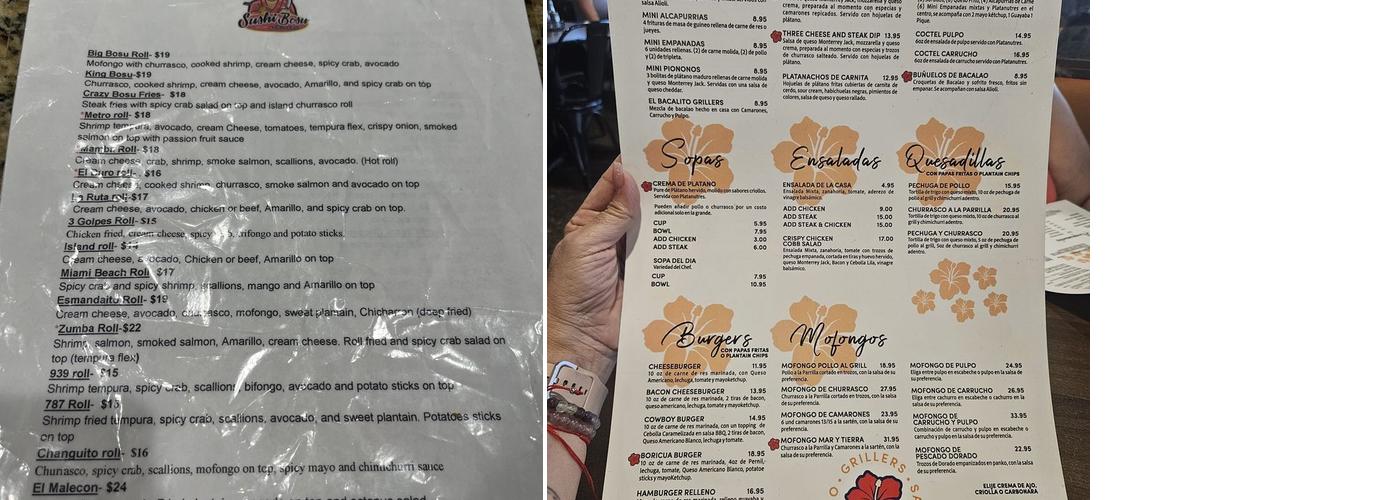 Sushi Bosu by Grillers Menu