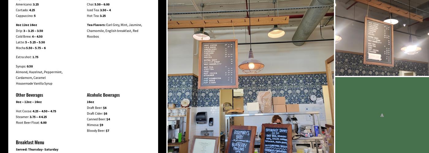 Shoofly Vegan Bakery and Cafe Menu
