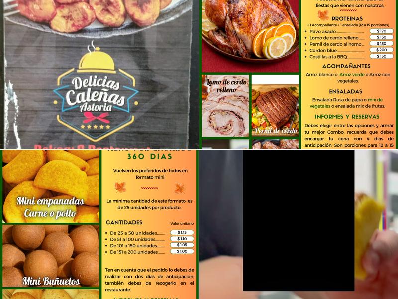 Delicias Caleñas Astoria Menu
