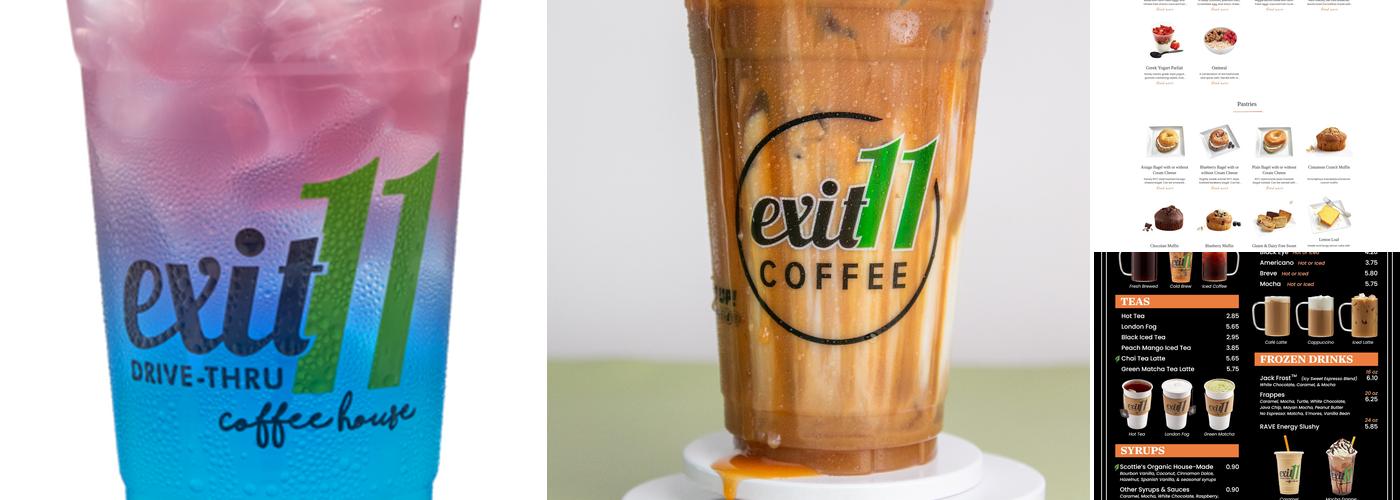 Exit 11 Coffee Drive-Thru Menu