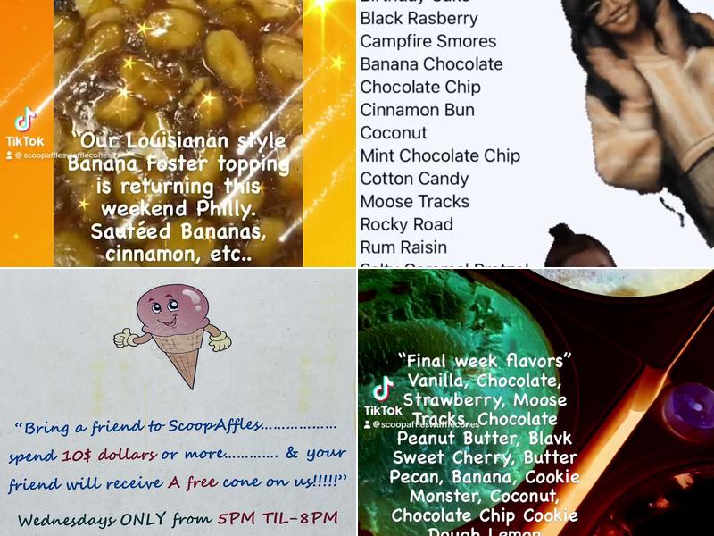 ScoopAffles Ice Cream Parlor Menu