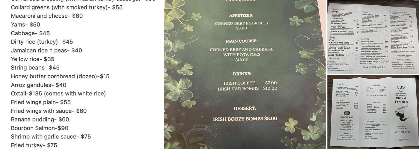 Stick a Fork In It Menu