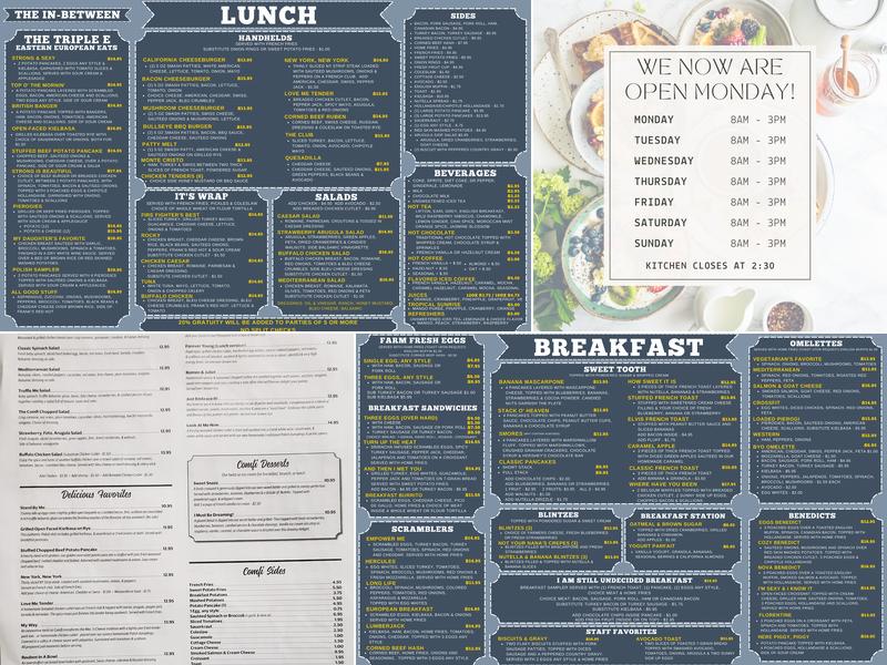 COZY CAFE Menu