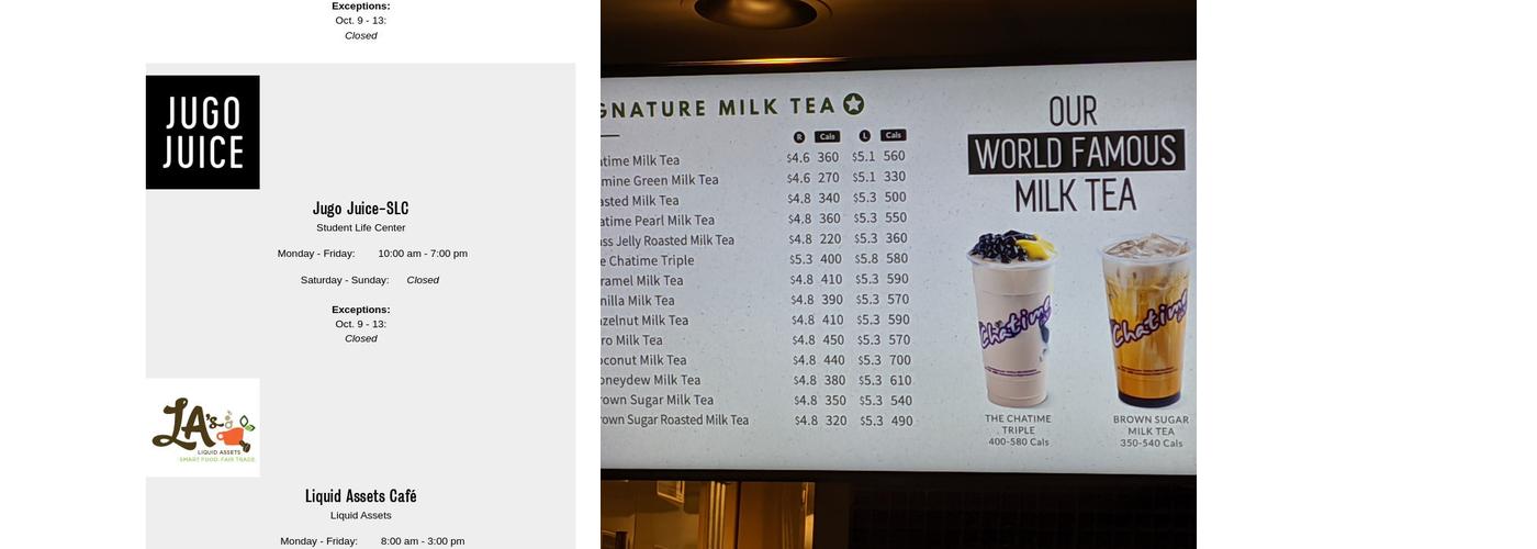 Chatime Menu