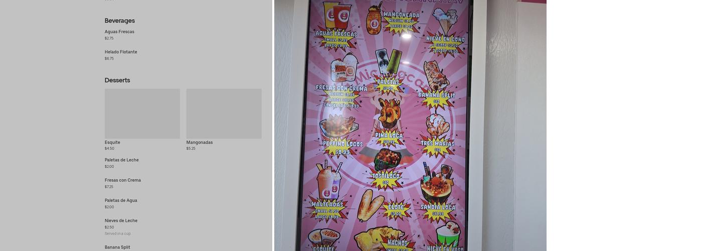 La Michoacana On The Blvd Menu