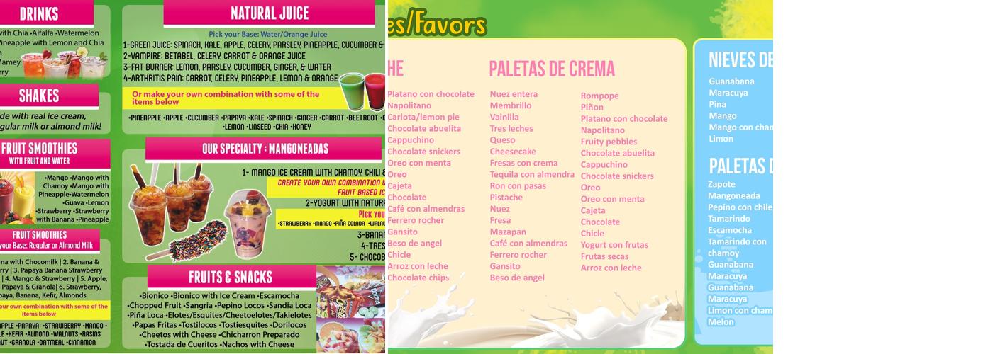 La Michoacana premium Menu