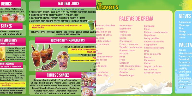 La Michoacana premium Menu
