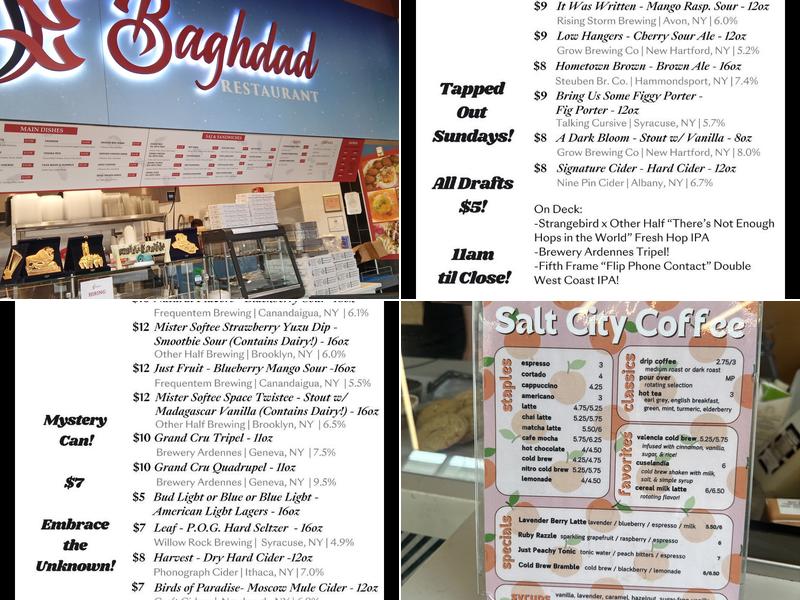 Salt City Coffee and Bar Menu