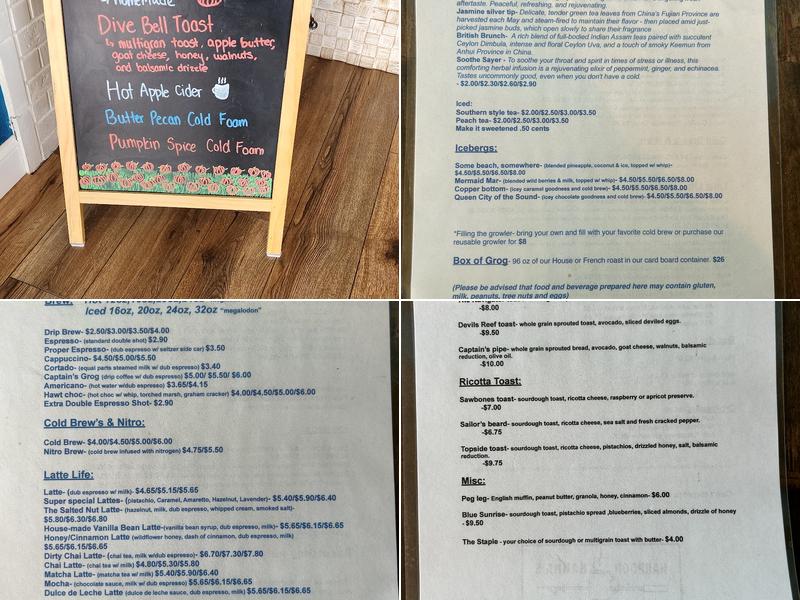 Harpoon Hanna's Coffee Shop Menu