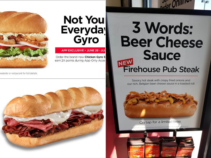 Firehouse Subs Emory Road Menu