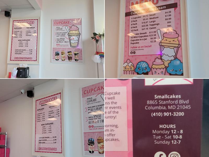 Smallcakes Menu