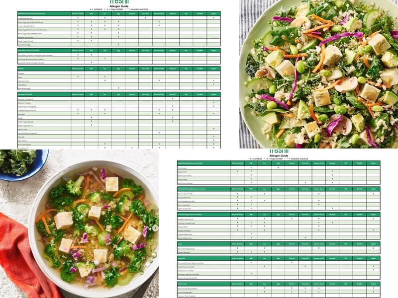 Freshii Menu