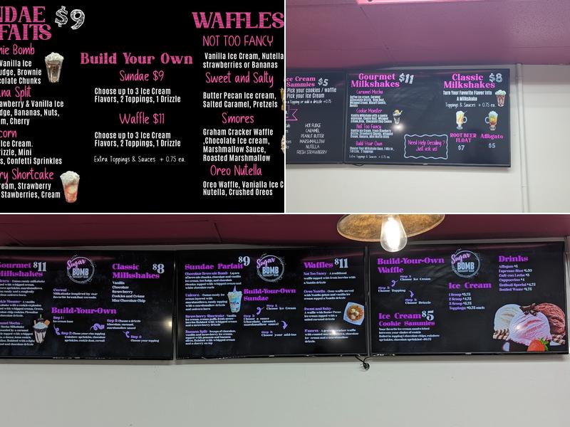 Sugar Bomb Dessert Bar Menu