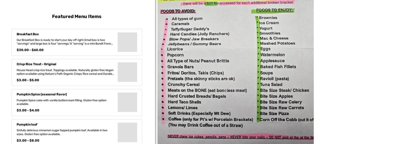 Pie of the Beholder Menu