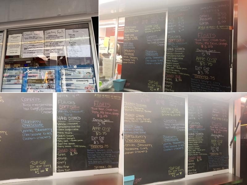 Deep Creek Ice Cream Menu