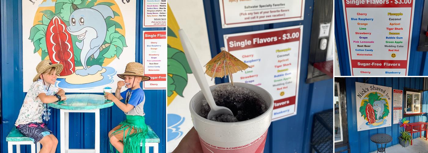 Nick's Shaved Ice Menu