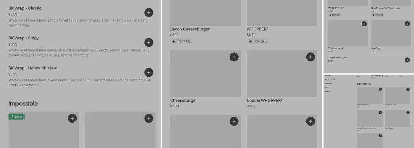 Burger King Menu