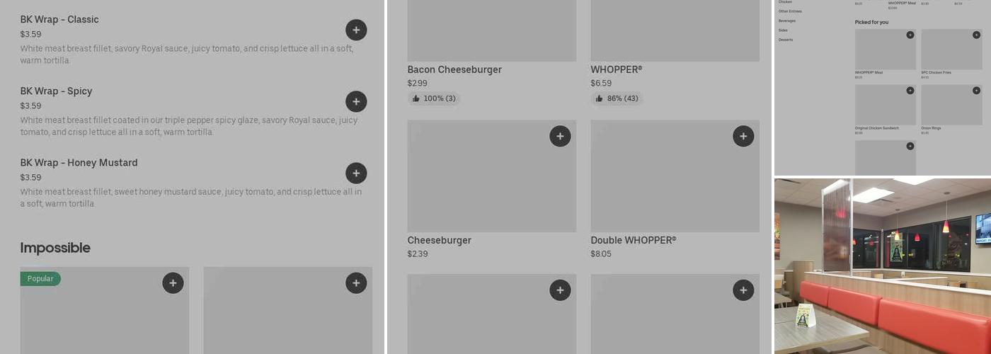 Burger King Menu