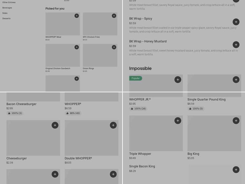 Burger King Menu