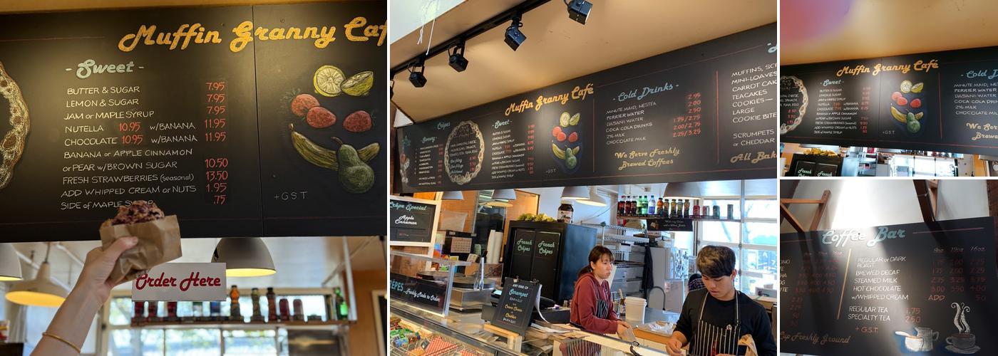 Muffin Granny Crepe & Bakery Cafe Menu