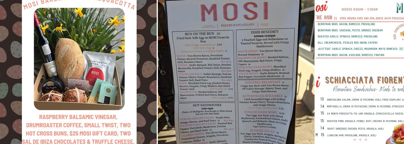 Mosi Bakery Cafe & Gelateria Menu