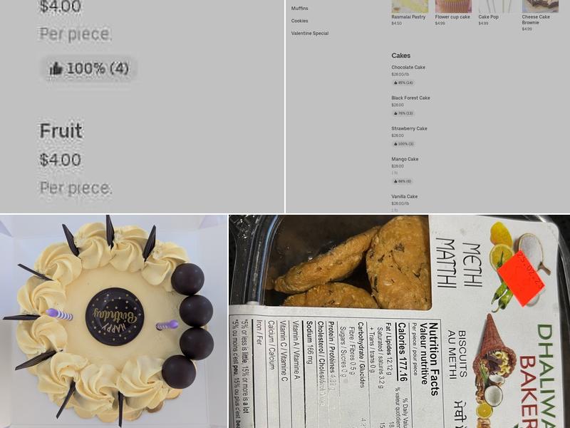 Dhaliwal Bakery Menu