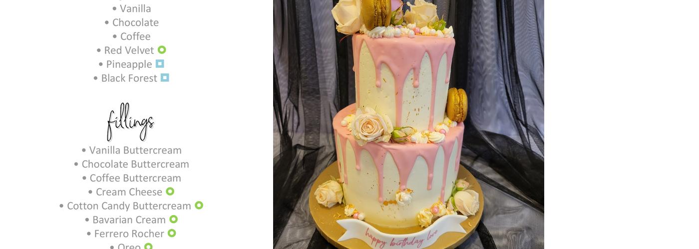 Achee's Cakes Menu