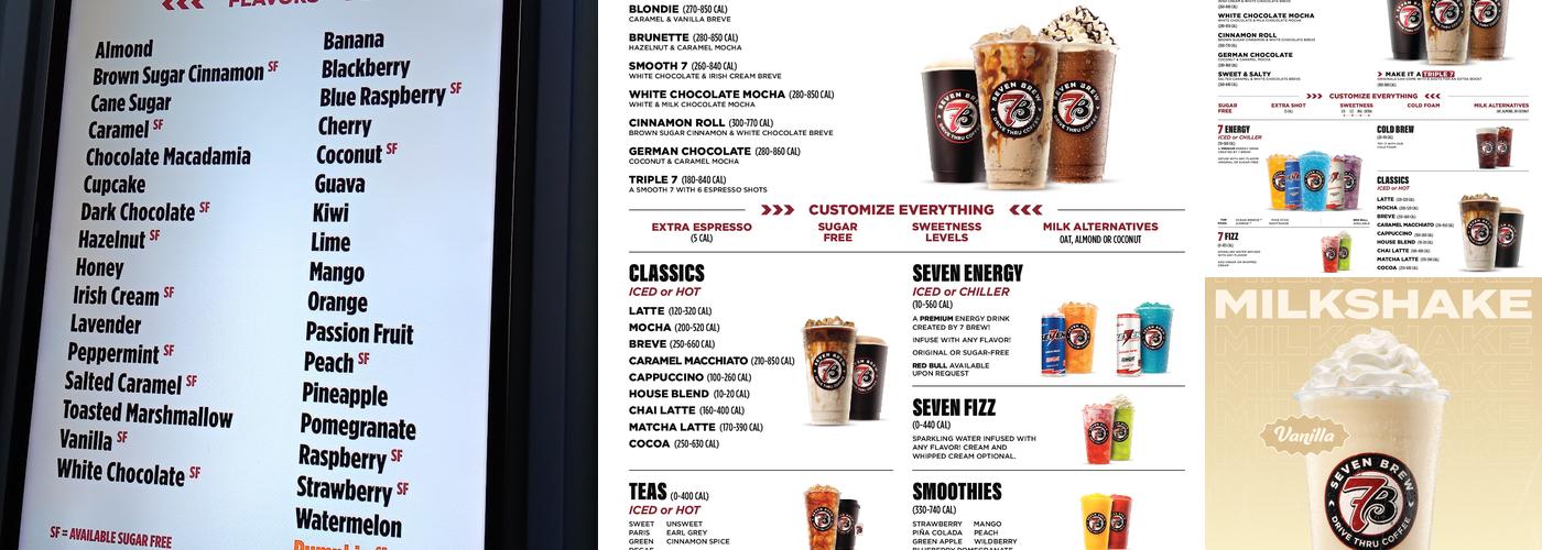 7 Brew Coffee Menu