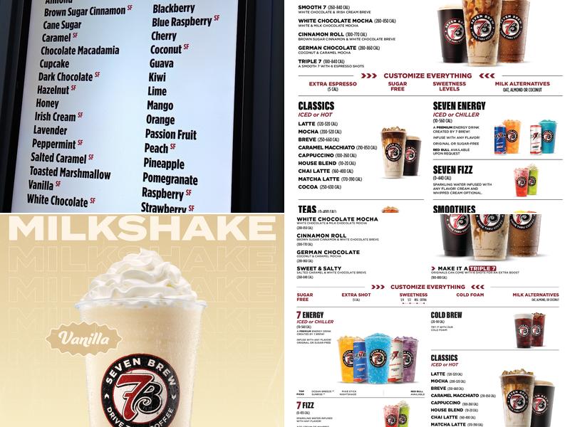 7 Brew Coffee Menu