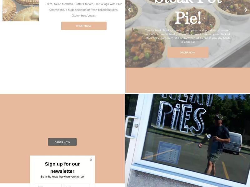 Hamilton Meat Pie Co. Menu