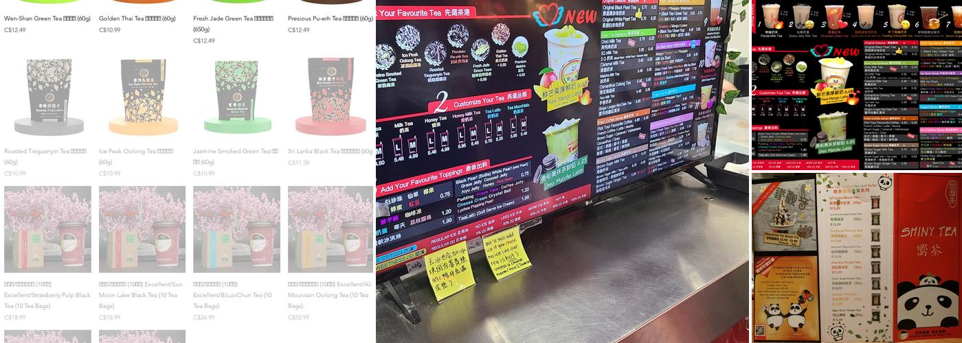 Shiny Tea Crystal Mall Menu