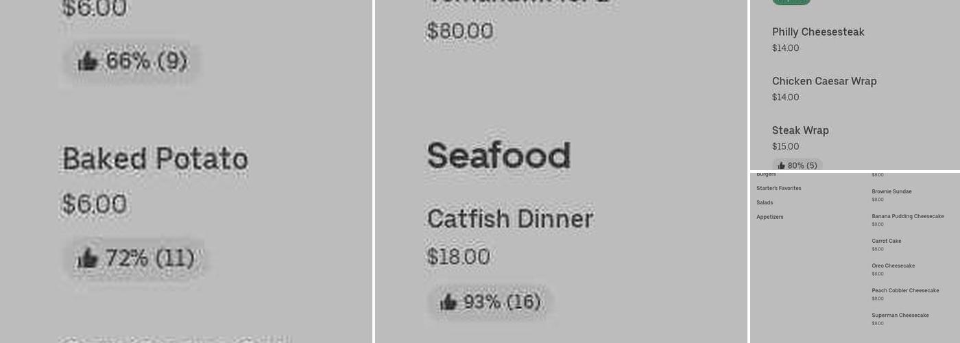 The Classic Cheese Cake Menu