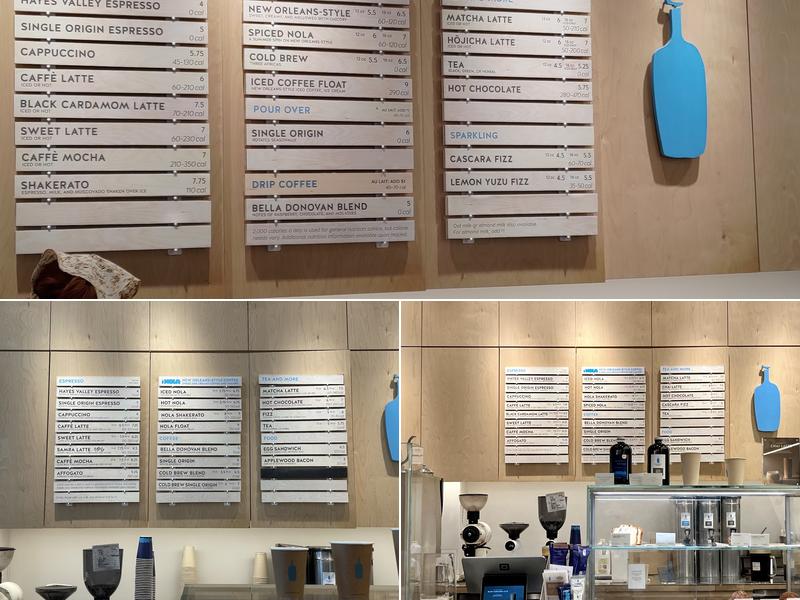 Blue Bottle Coffee Menu