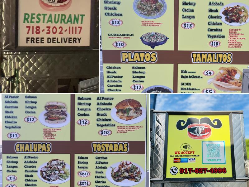 Taco Bite Menu