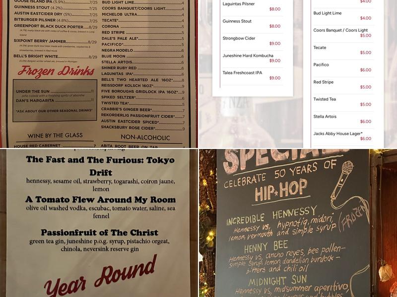 Cpt. Dan's Good Time Tavern Menu