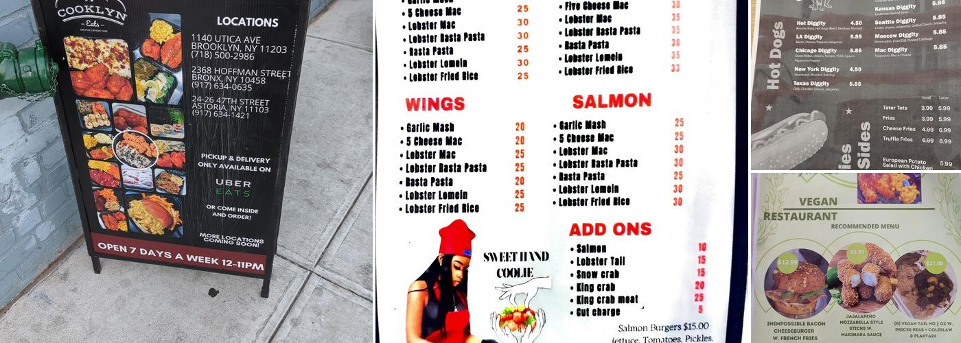 Utica Takeout Menu