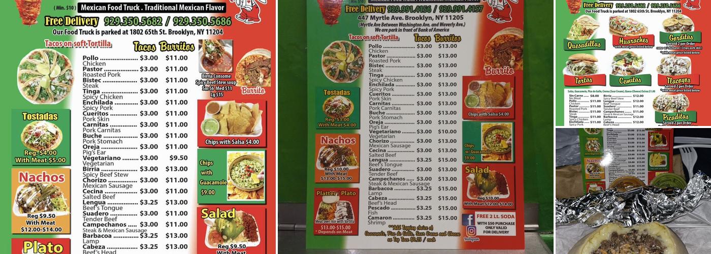 Tacos Lupita 2 Menu