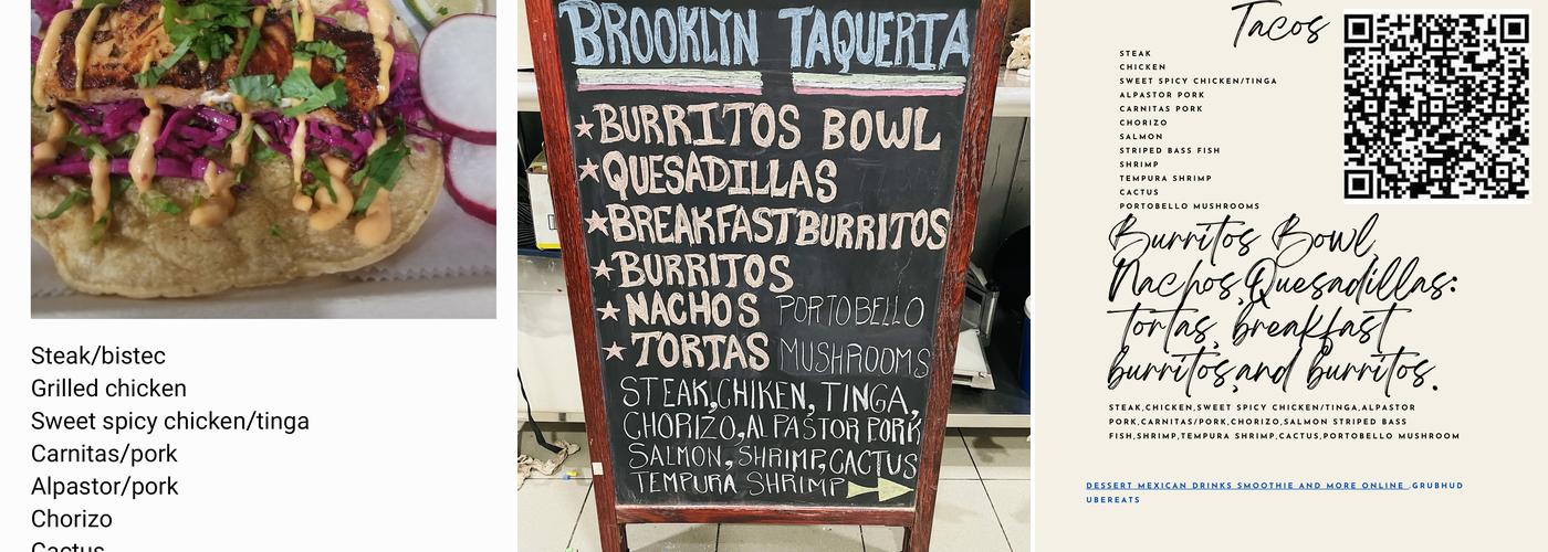 Brooklyn taqueria Menu
