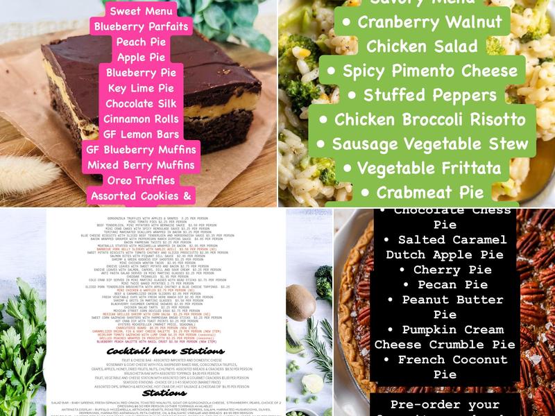Pam's Specialized Catering Menu