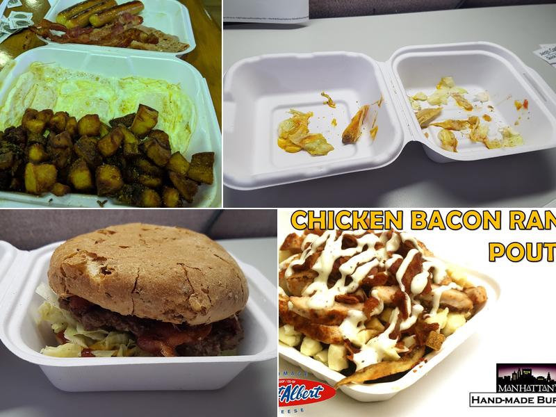 Manhattans Hand-made Burgers.