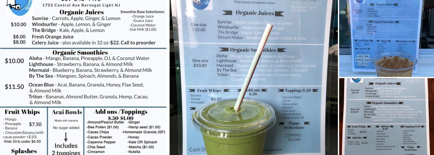 Lighthouse Juice Bar Menu